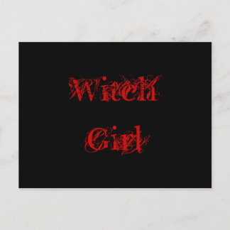 Hexe Girl Postkarte
