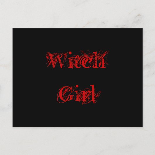 Hexe Girl Postkarte (Vorderseite)