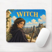 Hexe, Gothic Fantasy Monster Mousepad (Mit Mouse)