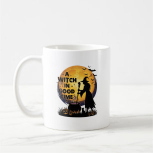Hexe Gute Zeit Halloween Mond Kessel_1 Kaffeetasse