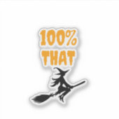 Hexe Halloween Aufkleber (Vorderseite)