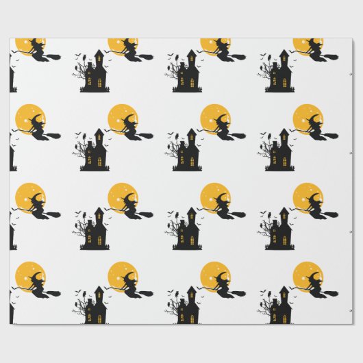 Hexe Halloween Geschenkpapier (Flach)