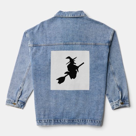 Hexe Halloween Jeansjacke (Rückseite)