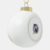 Hexe Halloween Keramik Kugel-Ornament (Links)