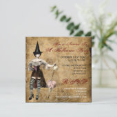 Hexe-Halloween-Party-Einladung Einladung (Stehend Vorderseite)