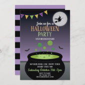 Hexe Halloween-Party Einladung Wicked Cauldron (Vorne/Hinten)