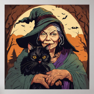 Hexe - Halloween Print Poster