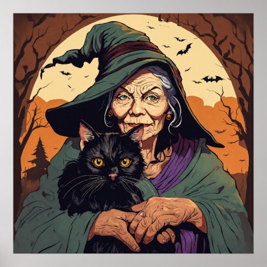 Hexe - Halloween Print Poster (Vorne)