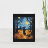 Hexe Halloween Starry Night Van Gogh Kostümkunst Karte (Vorderseite)