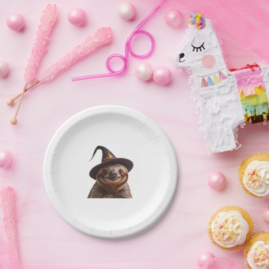 Hexe Halloween-Trick oder leckeres Kürbiski Pappteller (Party)