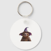 Hexe Halloween-Trick oder leckeres Kürbiski Schlüsselanhänger (Vorderseite)