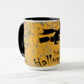 Hexe Happy Halloween Tasse (Vorderseite Links)