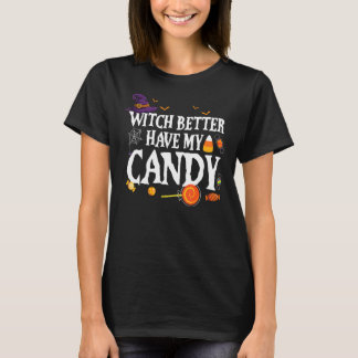 Hexe hat besser mein süßes Halloween für Männer Fr T-Shirt
