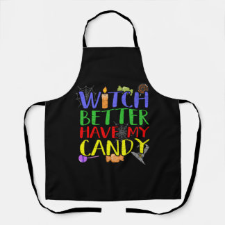Hexe hat besser meine Candy Candle Frauen Hallowee Schürze