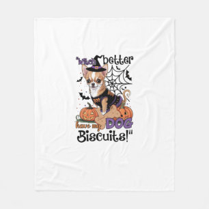 Hexe hat besser meine Hundekekse Süßes Halloween C Fleecedecke