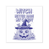 Hexe hat besser meine Süßigkeit - Niedliches Kawai Permastempel (Design)