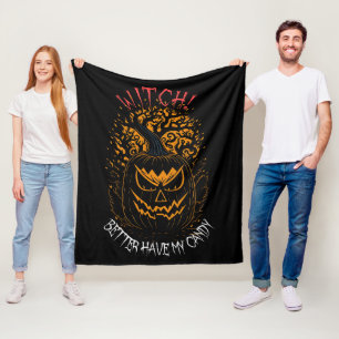 Hexe hat besser meine Süßigkeiten. Fleecedecke