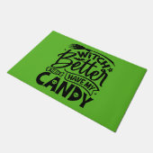 Hexe hat besser meine Süßigkeiten. Fußmatte (Schrägansicht)