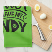 Hexe hat besser meine Süßigkeiten. Geschirrtuch (Viertel Falte)