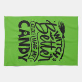 Hexe hat besser meine Süßigkeiten. Geschirrtuch (Horizontal)