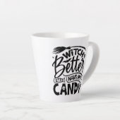 Hexe hat besser meine Süßigkeiten. Milchtasse (Rechte Ecke)