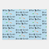 Hexe hat besser meine Süßigkeiten. | Schwarze Buch Geschenkpapier Set (Vorderseite)