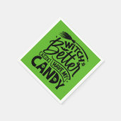 Hexe hat besser meine Süßigkeiten. Serviette (Ecke)