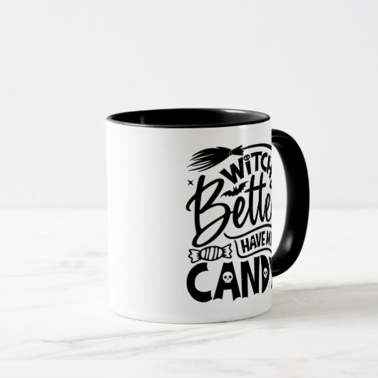 Hexe hat besser meine Süßigkeiten. Tasse (VorderseiteRechts)