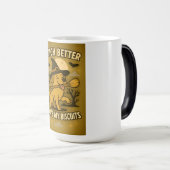 Hexe hat besser meinen Keks Halloween Hund Design Verwandlungstasse (VorderseiteRechts)