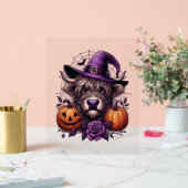 Hexe Highland Halloween Kuh Acrylschild (Hochzeit)