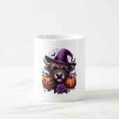 Hexe Highland Halloween Kuh Kaffeetasse (Mittel)