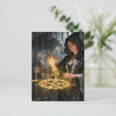 Hexe hinter Gittern Horror-Themen-Kunst Postkarte (Stehend Vorderseite)