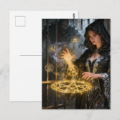 Hexe hinter Gittern Horror-Themen-Kunst Postkarte (Vorne/Hinten)