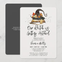 Hexe Hitched Gray Halloween Brautparty