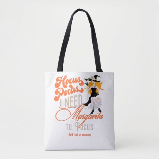 Hexe Hocus Pocus Margarita auf Halloween fokussier Tasche (Vorderseite)