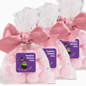 Hexe Hot Soup Witziges Halloween-Individuelle Name Quadratischer Aufkleber