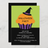 Hexe-Hut-Kuchen-Halloween-Party-Einladung Einladung (Vorne/Hinten)