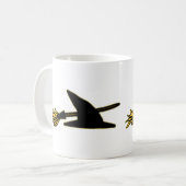 Hexe-Hut u. Besen Kaffeetasse (Vorderseite Links)