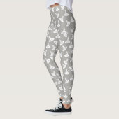 Hexe-Hutconfetti-Leggings - Weiß/Grau Leggings (Links)
