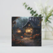 Hexe-Hütte: Cauldron-Hütte Einladung (Stehend Vorderseite)