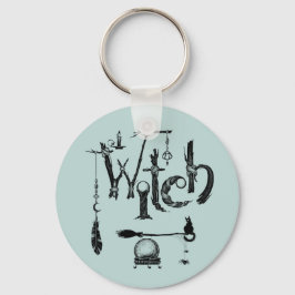 Hexe Illustrative Alte Welt Natur Schlüsselanhänger