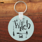 Hexe Illustrative Alte Welt Natur Schlüsselanhänger (Rückseite)