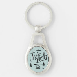 Hexe Illustrative Alte Welt Natur Schlüsselanhänger