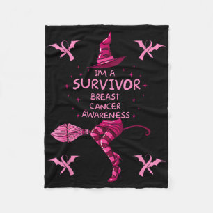 Hexe im a Survivor Halloween Breastkrebs Awaren Fleecedecke