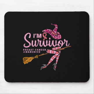 Hexe im a Survivor Halloween Breastkrebs Awaren Mousepad