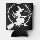 Hexe im Flug Cooler Dosenkühler (Vorderseite)