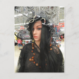 Hexe im Thrift-Store Postkarte