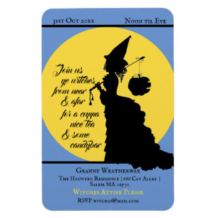 Hexe im viktorianischen Stil - Halloween-Party-Ein Magnet