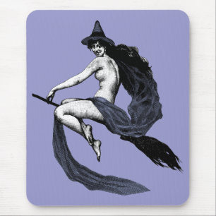 Hexe im Vintage-Stil Mousepad