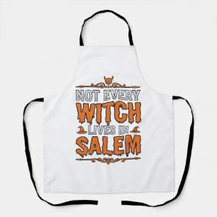 Hexe im Vintage-Stil Salem Halloween-Schriftdesign Schürze